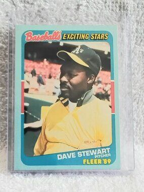 5/$20 Mint 1989 Fleer Dave Stewart Baseball's Exciting Stars MLB Card 39!!